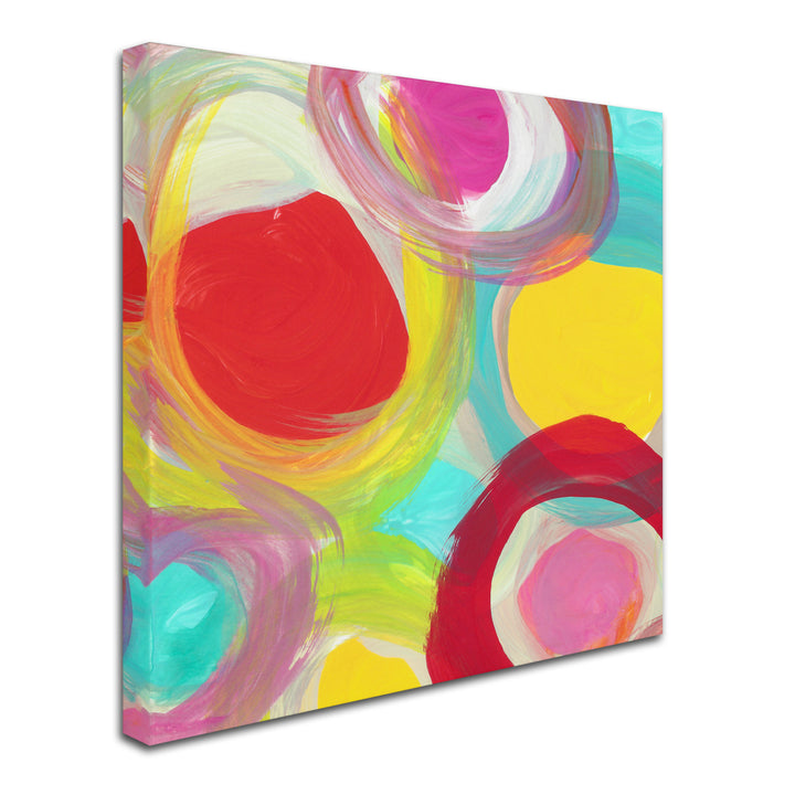 Amy Vangsgard Colorful Sun Circles Square 1 Huge Canvas Art 35 x 35 Image 3