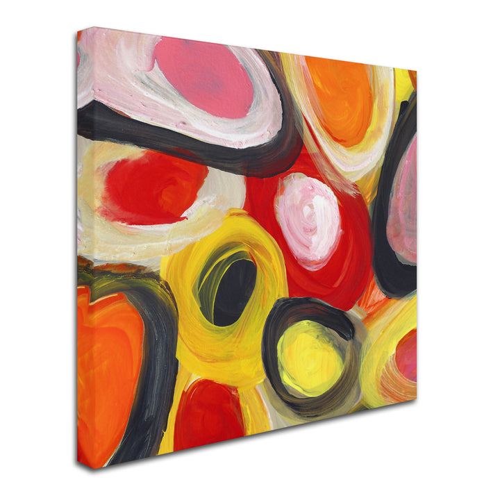 Amy Vangsgard Colorful Abstract Circles Square 3 Huge Canvas Art 35 x 35 Image 3