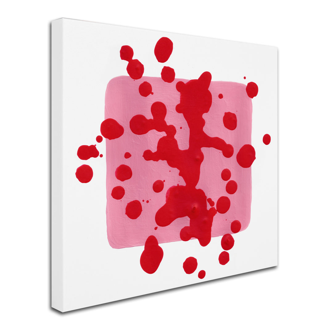 Amy Vangsgard Pink Square on White Huge Canvas Art 35 x 35 Image 3