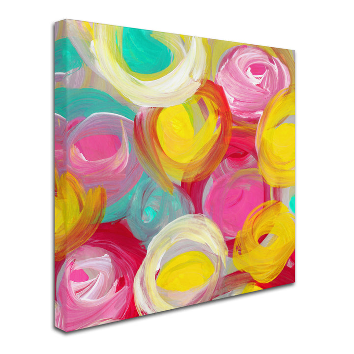 Amy Vangsgard Rose Garden Circles Square 1 Huge Canvas Art 35 x 35 Image 3