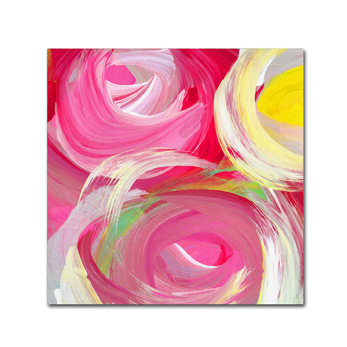 Amy Vangsgard Rose Garden Circles Square 4 Huge Canvas Art 35 x 35 Image 1
