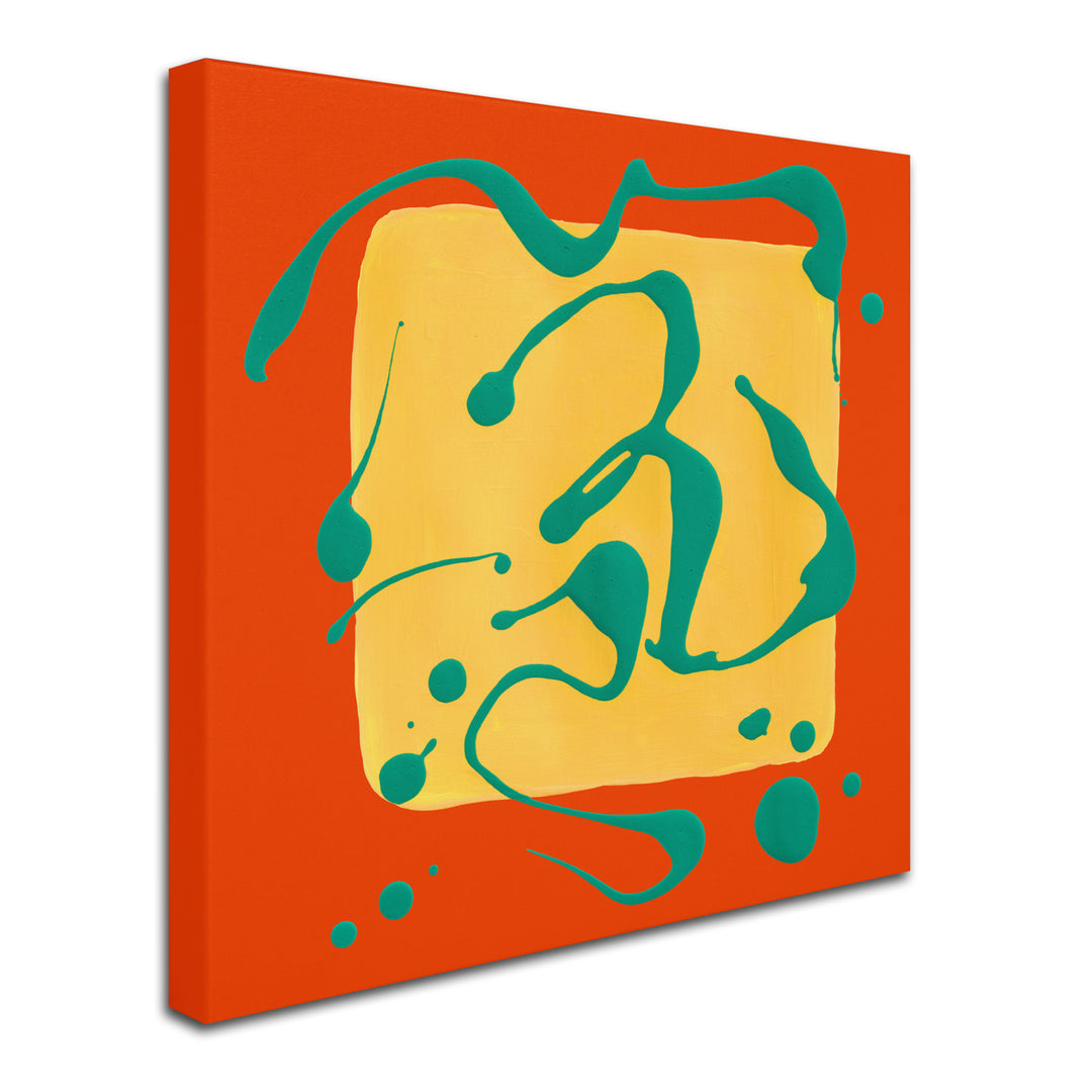 Amy Vangsgard Yellow Square on Orange Huge Canvas Art 35 x 35 Image 3