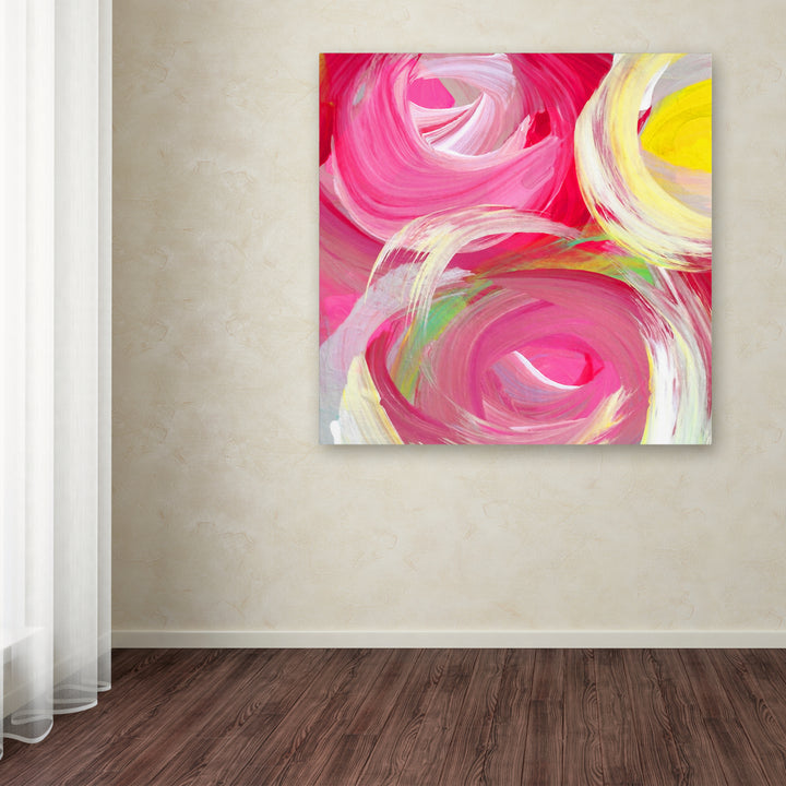 Amy Vangsgard Rose Garden Circles Square 4 Huge Canvas Art 35 x 35 Image 4