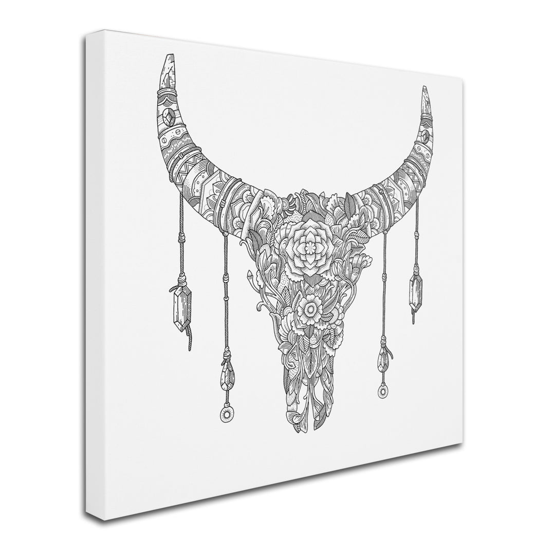 Filippo Cardu Buffalo Skull Huge Canvas Art 35 x 35 Image 3