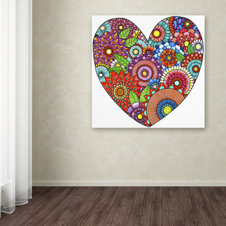 Hello Angel Floral Heart Huge Canvas Art 35 x 35 Image 4