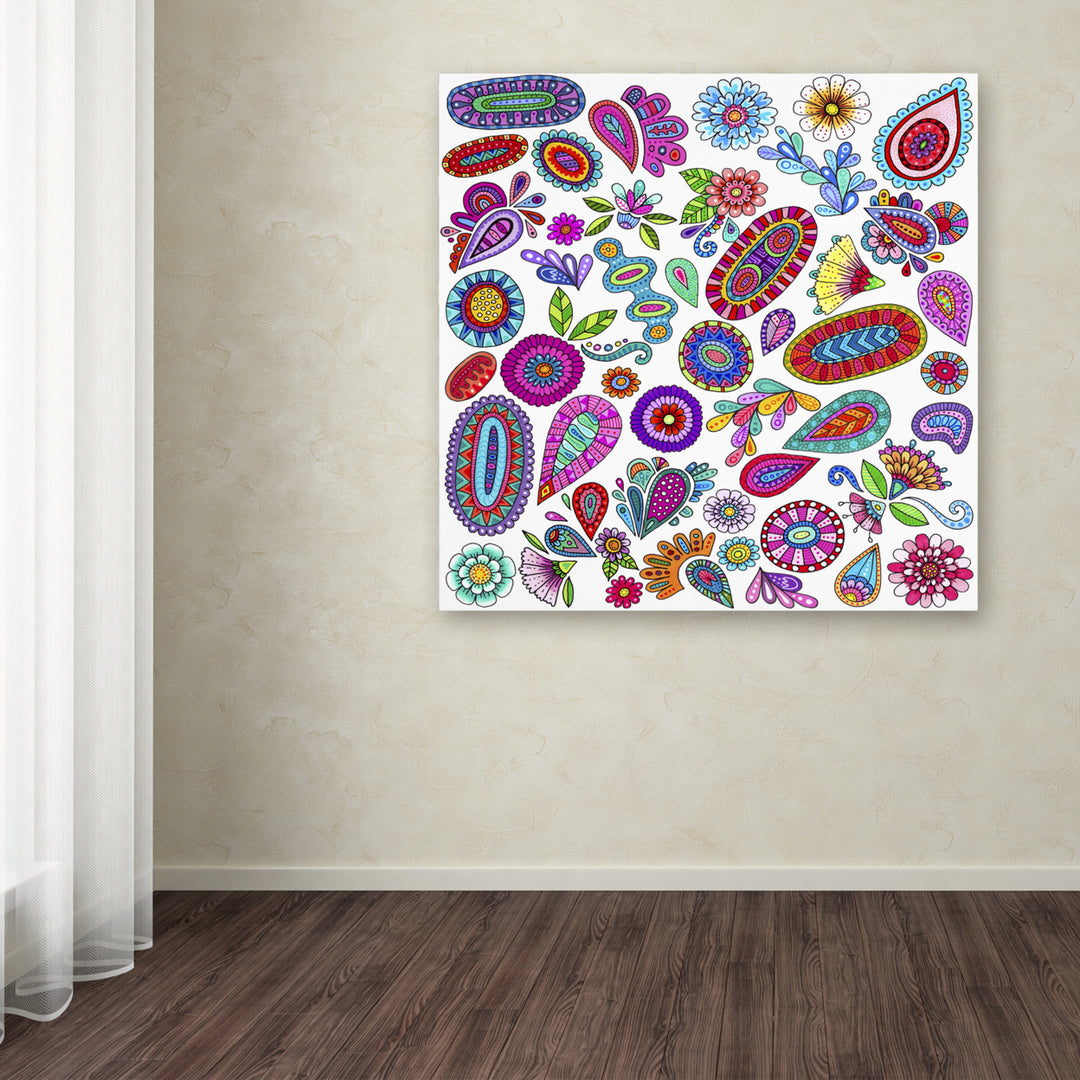 Hello Angel Doodle Salad Huge Canvas Art 35 x 35 Image 4