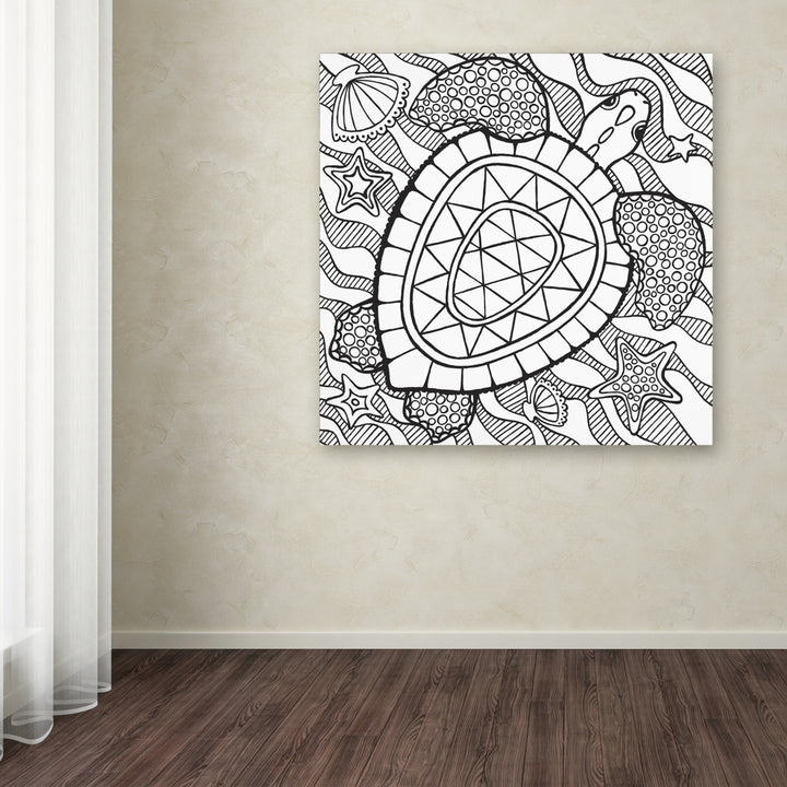 Hello Angel Turtle Beach Huge Canvas Art 35 x 35 Image 4