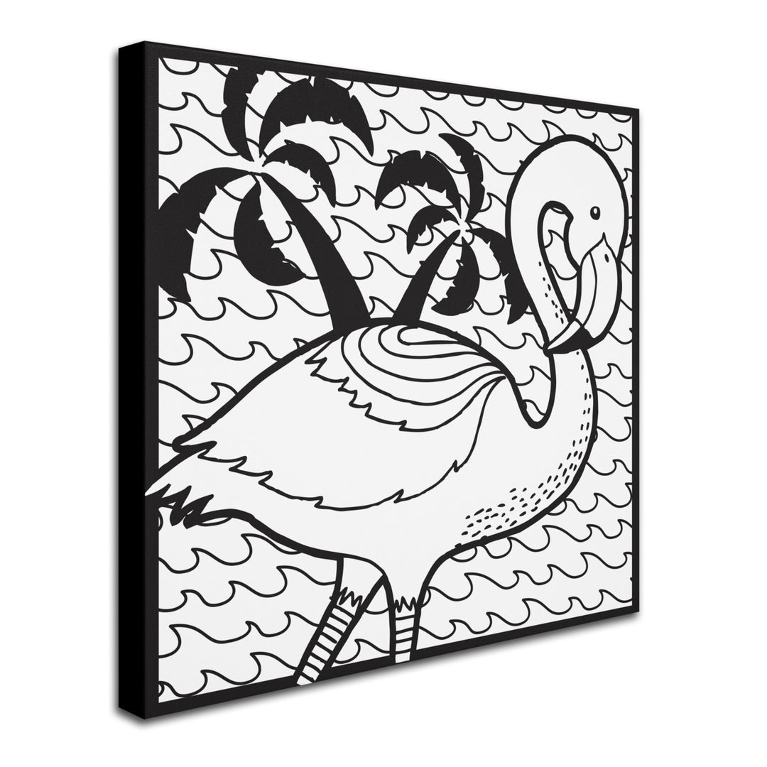 Hello Angel Flamingo Huge Canvas Art 35 x 35 Image 3