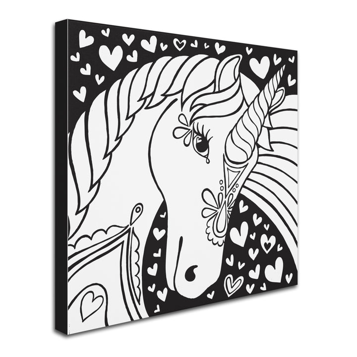 Hello Angel Sweet Unicorn Huge Canvas Art 35 x 35 Image 3