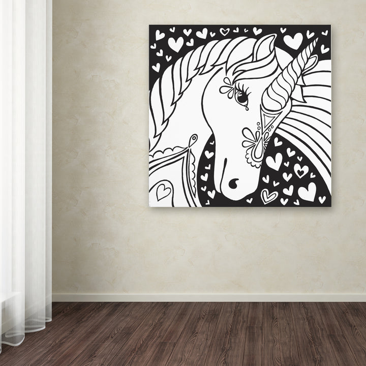 Hello Angel Sweet Unicorn Huge Canvas Art 35 x 35 Image 4