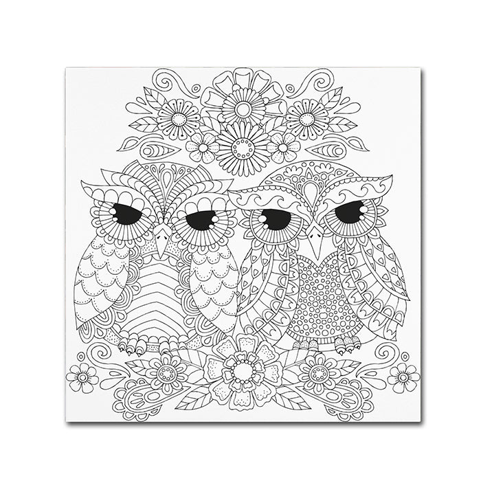 Hello Angel Night Owls 5 Huge Canvas Art 35 x 35 Image 1