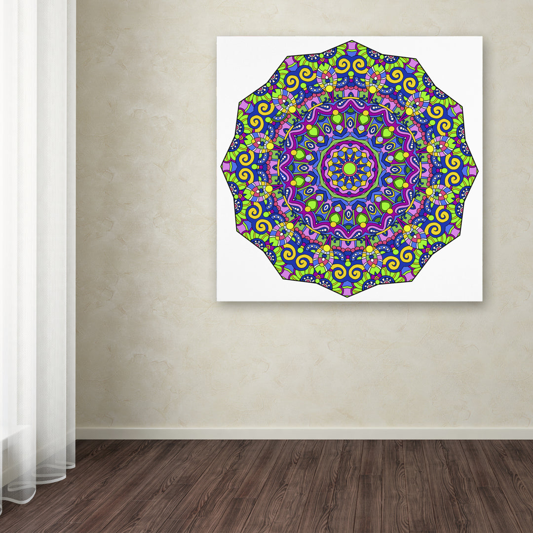 Kathy G. Ahrens Beautifully Brilliant Mandala Huge Canvas Art 35 x 35 Image 4