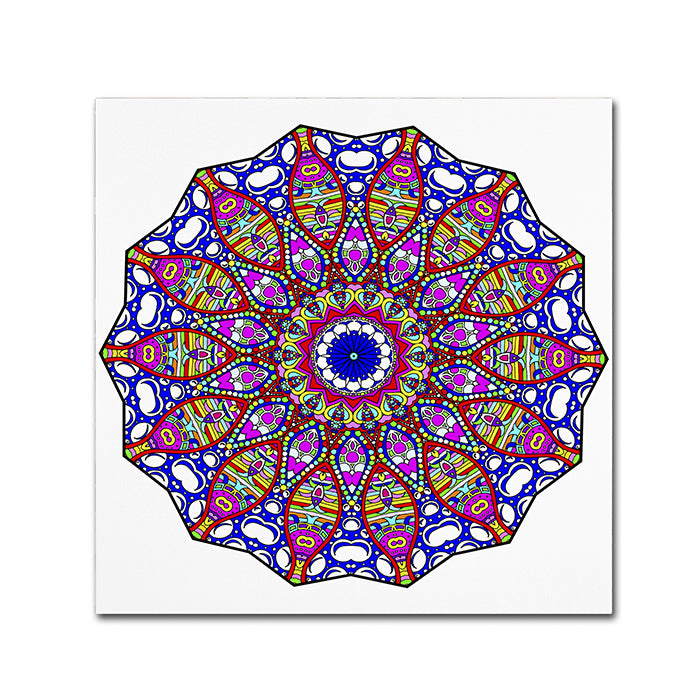 Kathy G. Ahrens Bubbles Mandala Overflowing Huge Canvas Art 35 x 35 Image 1