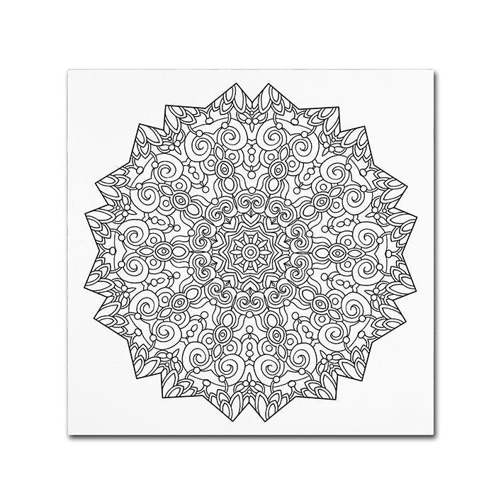 Kathy G. Ahrens Calming Mandala Huge Canvas Art 35 x 35 Image 1