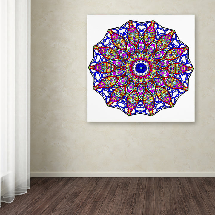 Kathy G. Ahrens Bubbles Mandala Overflowing Huge Canvas Art 35 x 35 Image 4