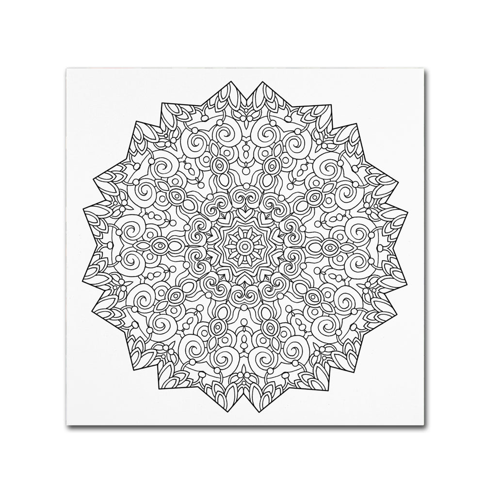 Kathy G. Ahrens Calming Mandala Huge Canvas Art 35 x 35 Image 2