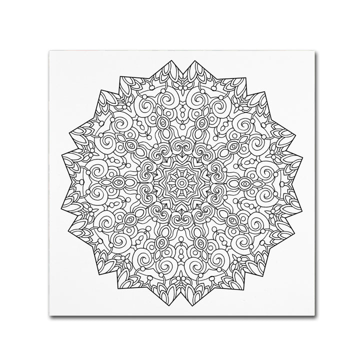 Kathy G. Ahrens Calming Mandala Huge Canvas Art 35 x 35 Image 2