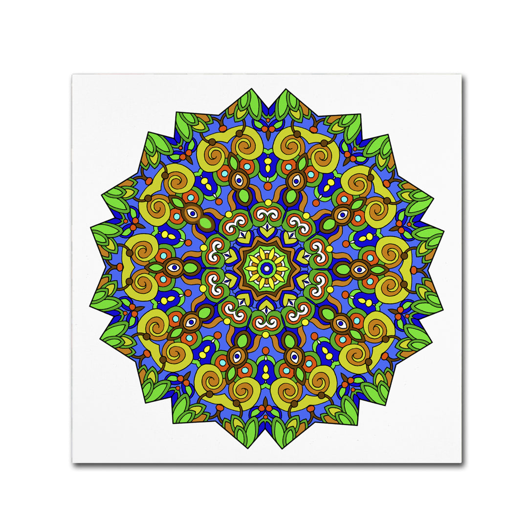 Kathy G. Ahrens Colorful Calming Mandala Huge Canvas Art 35 x 35 Image 2