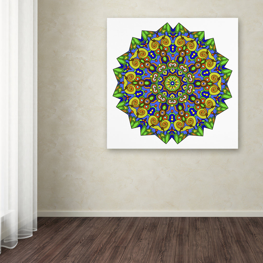 Kathy G. Ahrens Colorful Calming Mandala Huge Canvas Art 35 x 35 Image 4