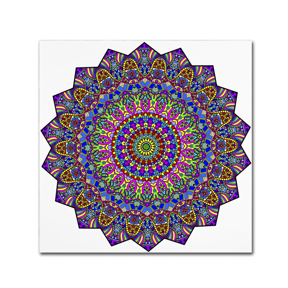 Kathy G. Ahrens Mystical Mandala Huge Canvas Art 35 x 35 Image 2