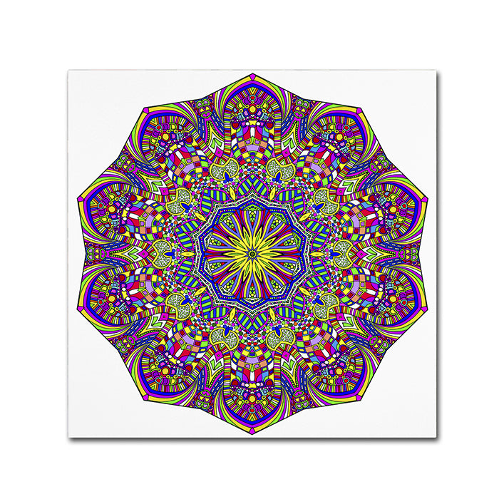 Kathy G. Ahrens Pretty Pieces Mandala Huge Canvas Art 35 x 35 Image 1