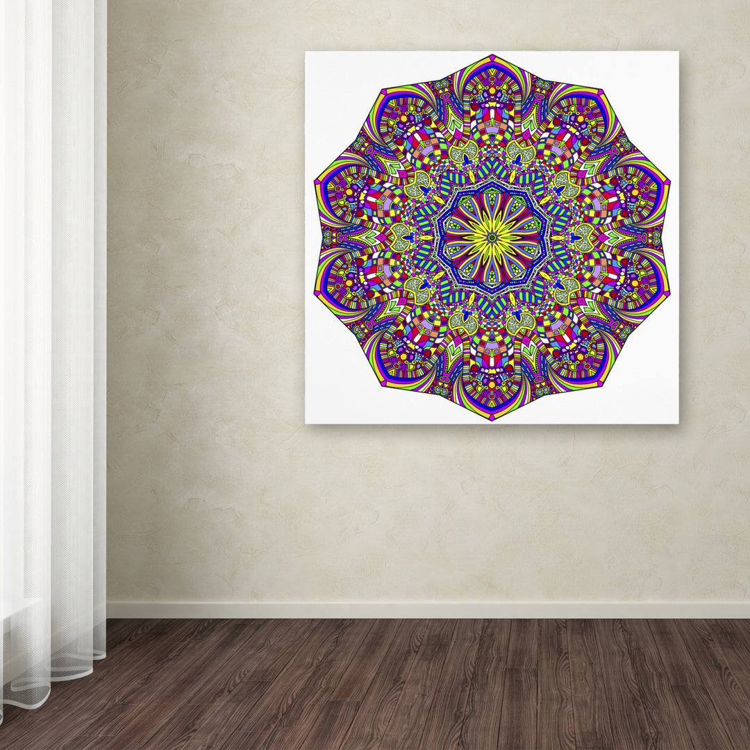 Kathy G. Ahrens Pretty Pieces Mandala Huge Canvas Art 35 x 35 Image 4