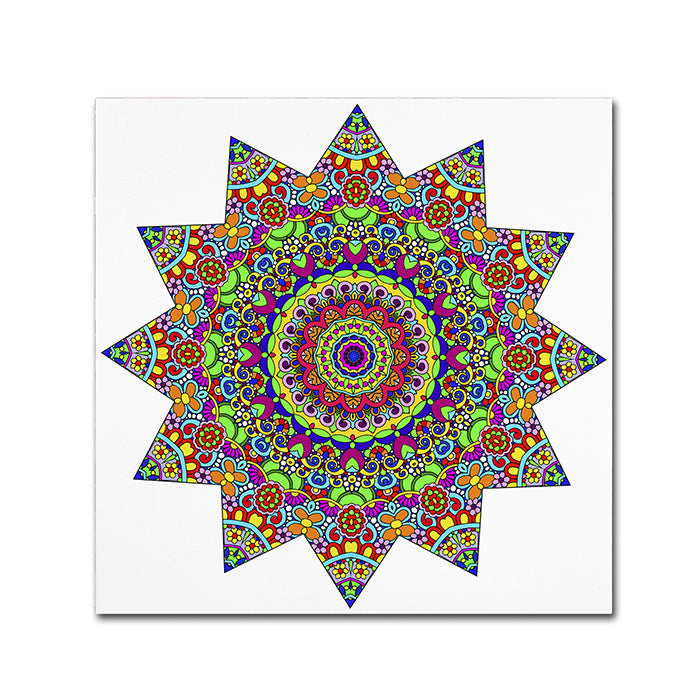 Kathy G. Ahrens Sparkling Sunny Day Mandala Huge Canvas Art 35 x 35 Image 1