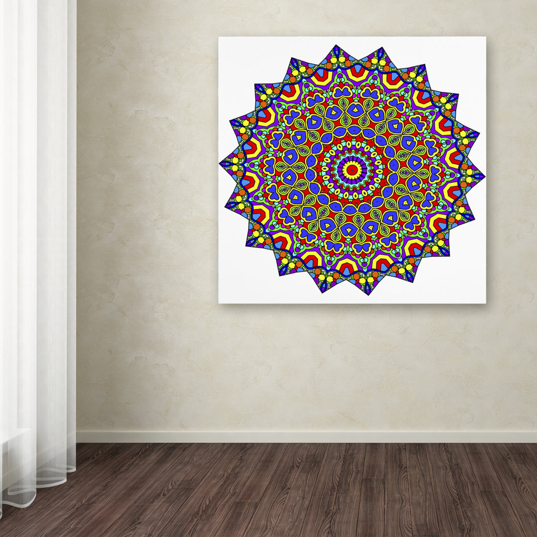 Kathy G. Ahrens Stars Mandala Beautified Huge Canvas Art 35 x 35 Image 4