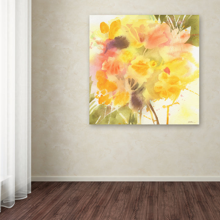 Sheila Golden Meadow of Yellow Huge Canvas Art 35 x 35 Image 4