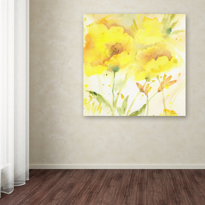 Sheila Golden Sunlight Blooming Huge Canvas Art 35 x 35 Image 4