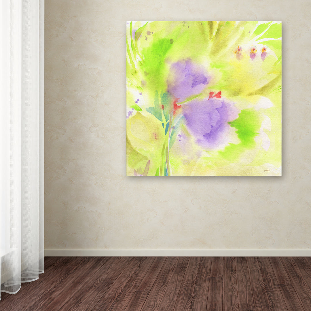Sheila Golden Violet Duo Huge Canvas Art 35 x 35 Image 4