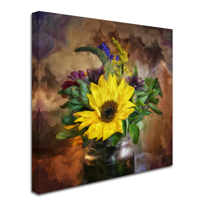 Lois Bryan A Jar of Wildflowers Huge Canvas Art 35 x 35 Image 3