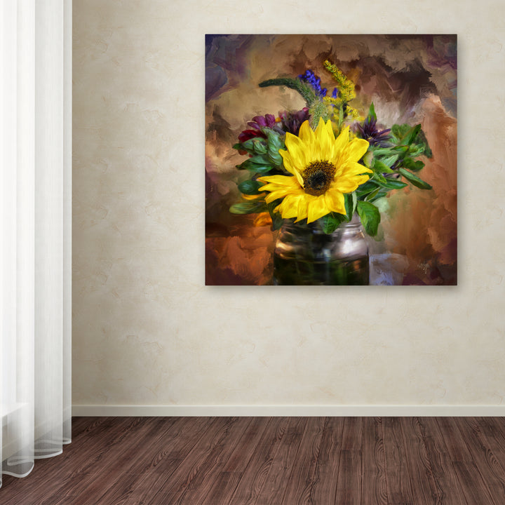 Lois Bryan A Jar of Wildflowers Huge Canvas Art 35 x 35 Image 4
