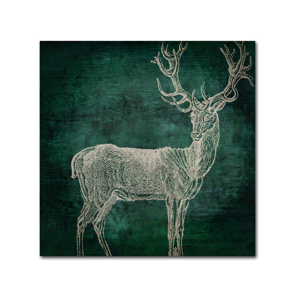 Color Bakery Emerald Deer Huge Canvas Art 35 x 35 Image 2