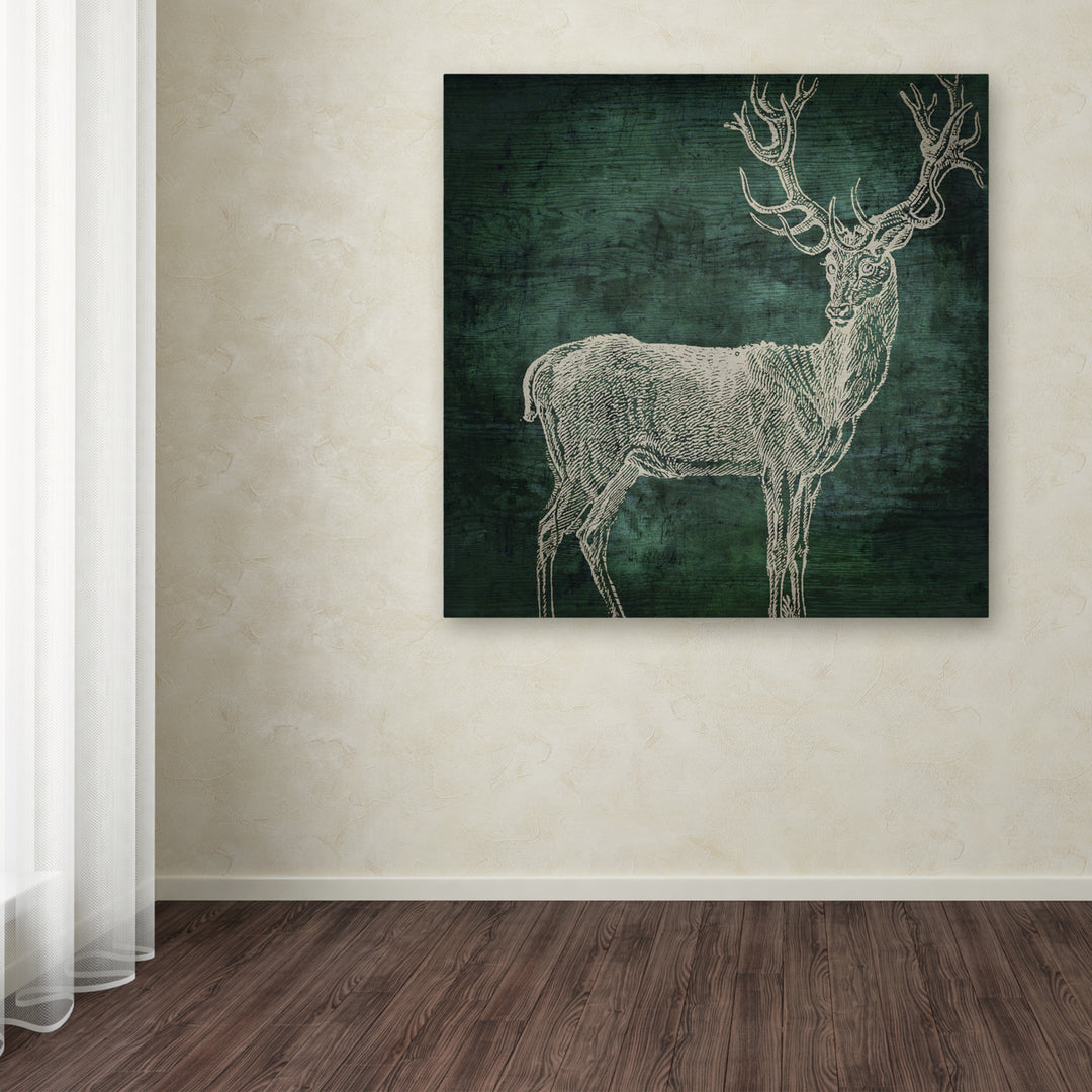 Color Bakery Emerald Deer Huge Canvas Art 35 x 35 Image 4