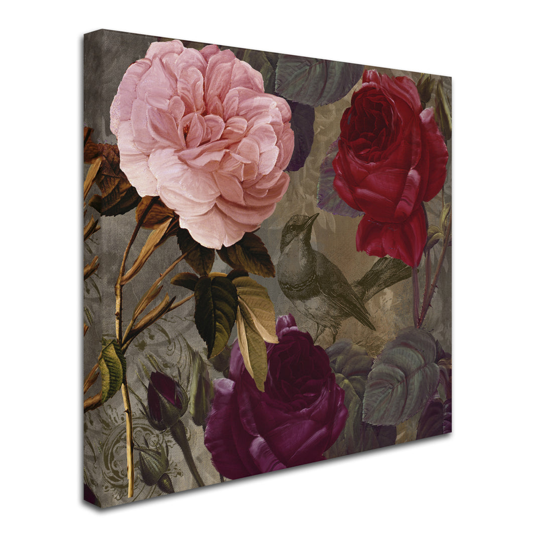 Color Bakery Birds and Roses Huge Canvas Art 35 x 35 Image 3