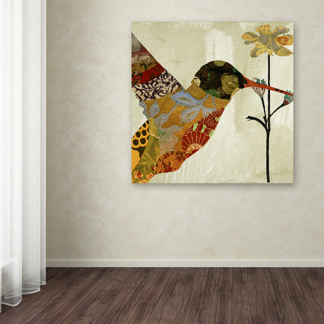 Color Bakery Hummingbird Brocade III Huge Canvas Art 35 x 35 Image 4