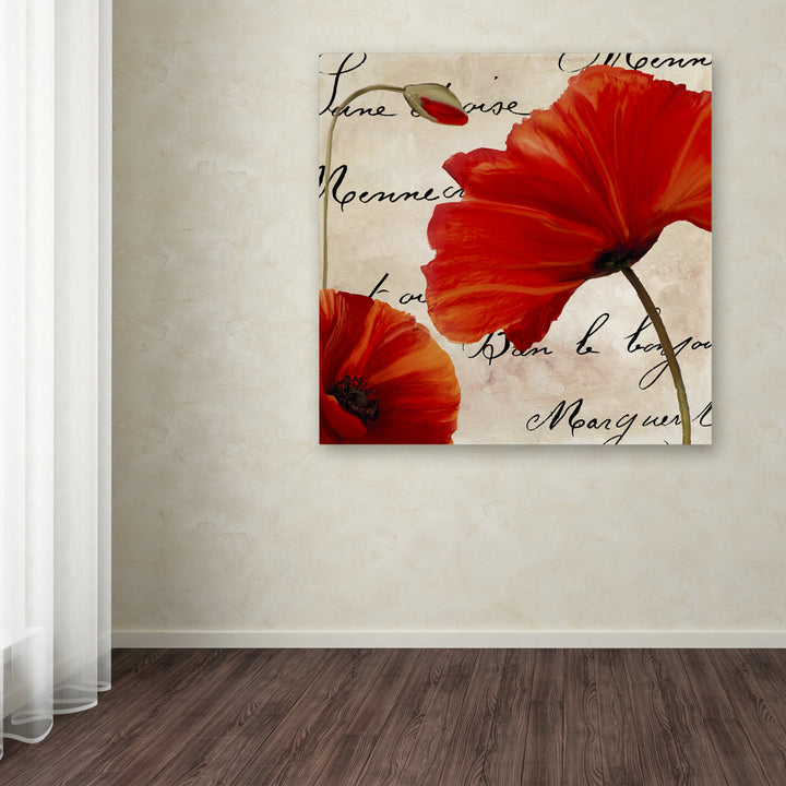 Color Bakery Coquelicots Rouge II Huge Canvas Art 35 x 35 Image 4