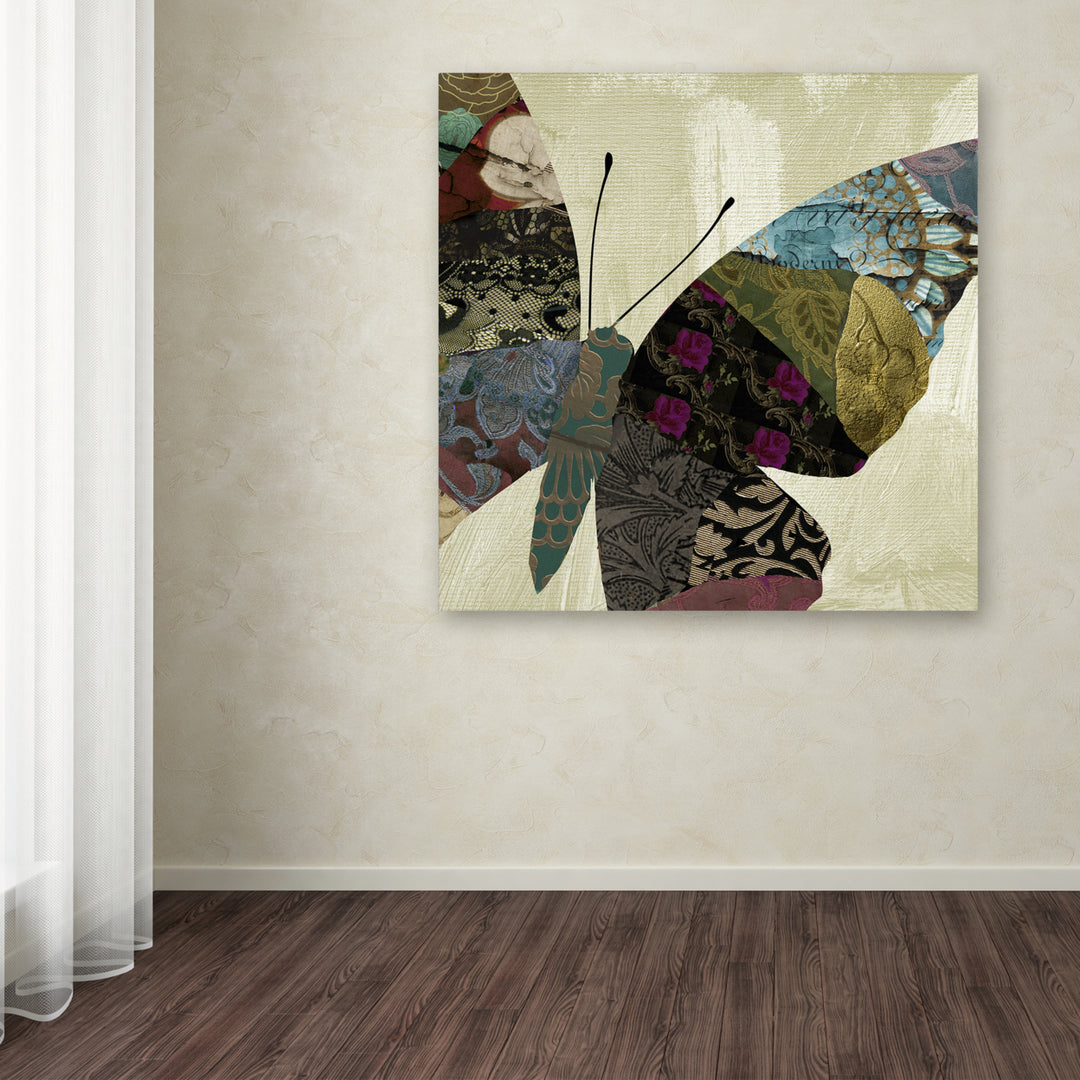Color Bakery Butterfly Brocade IV Huge Canvas Art 35 x 35 Image 4