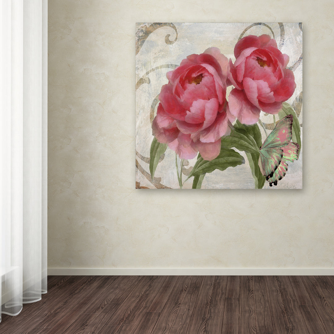 Color Bakery Apricot Peonies I Huge Canvas Art 35 x 35 Image 4