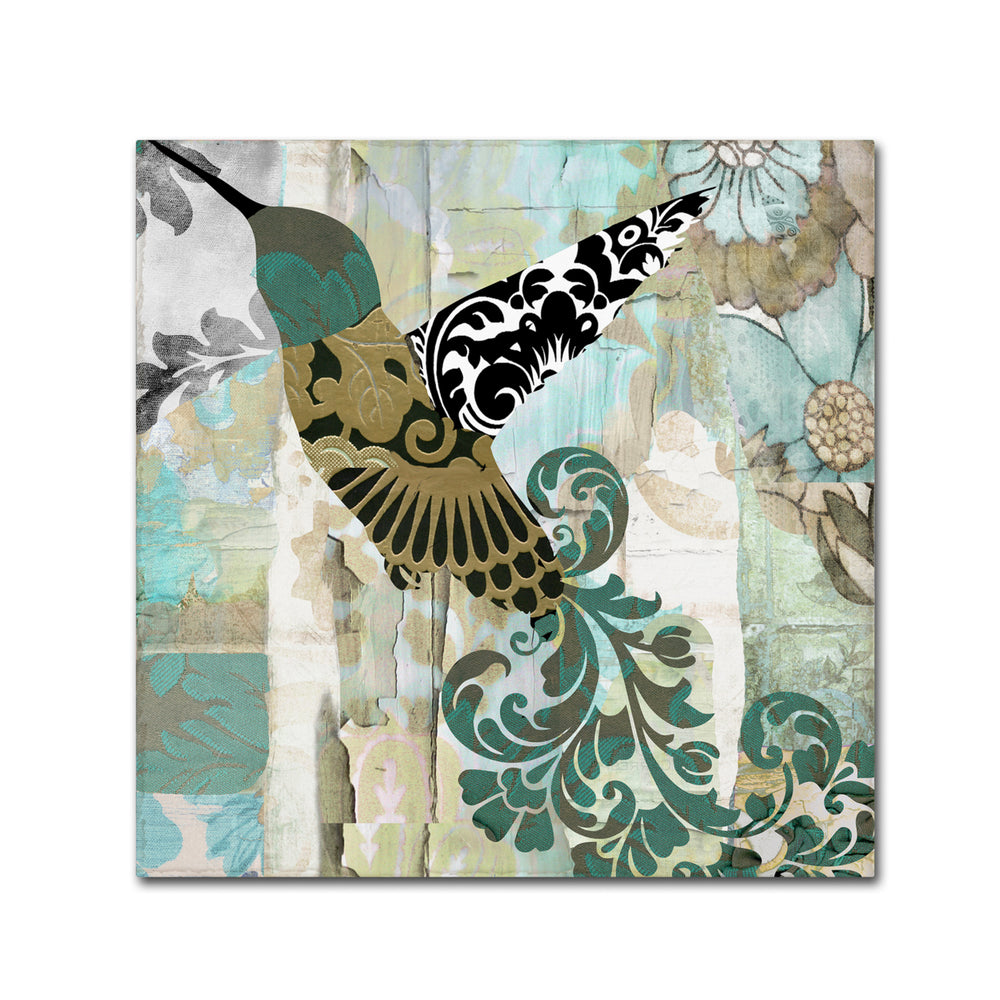 Color Bakery Hummingbird Batik II Huge Canvas Art 35 x 35 Image 2