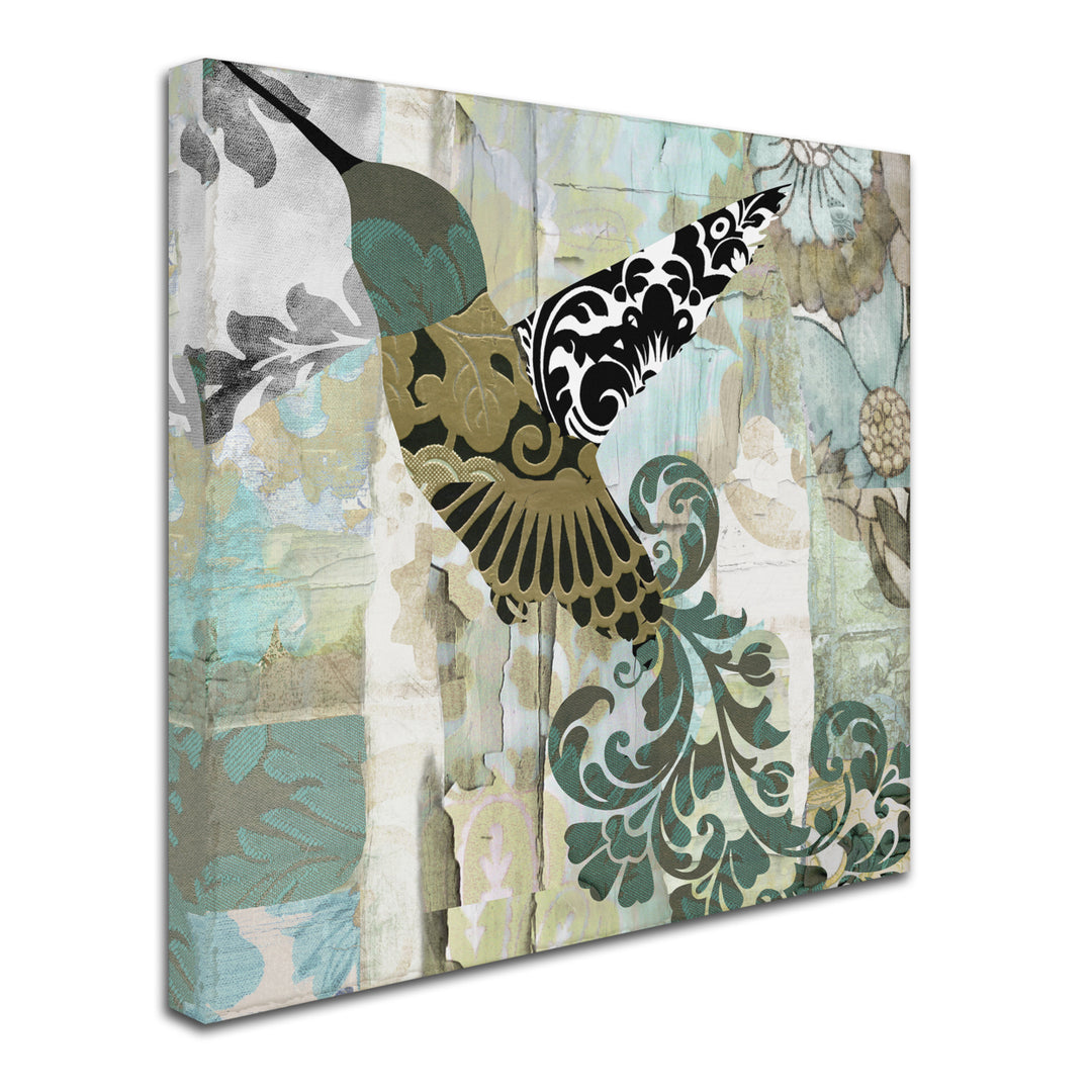 Color Bakery Hummingbird Batik II Huge Canvas Art 35 x 35 Image 3