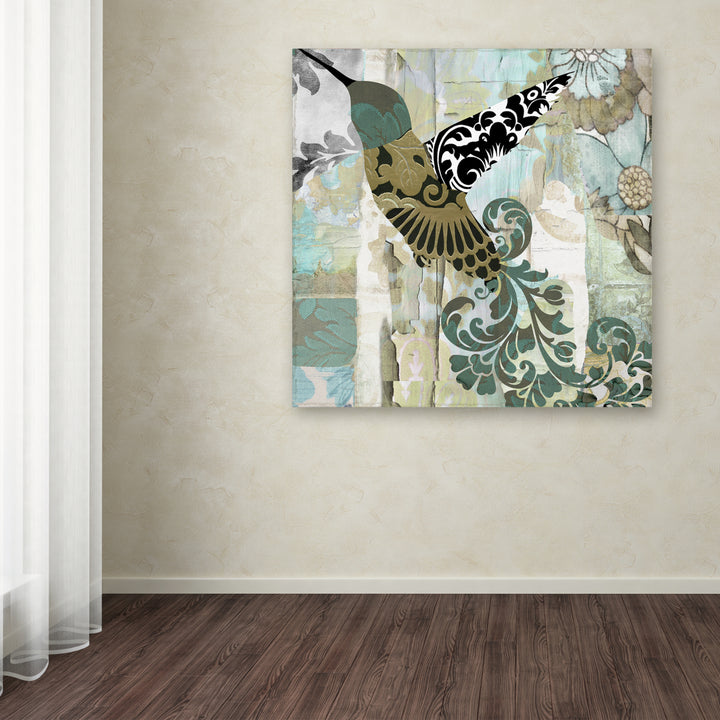 Color Bakery Hummingbird Batik II Huge Canvas Art 35 x 35 Image 4