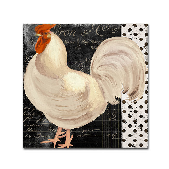 Color Bakery White Rooster Caf? II Huge Canvas Art 35 x 35 Image 1