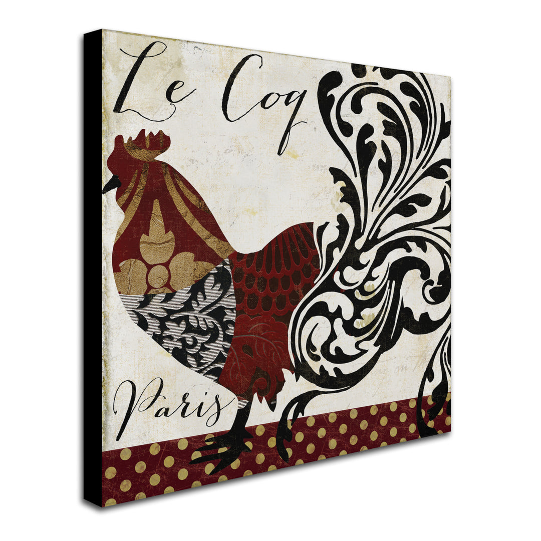 Color Bakery Roosters of Paris I Huge Canvas Art 35 x 35 Image 3