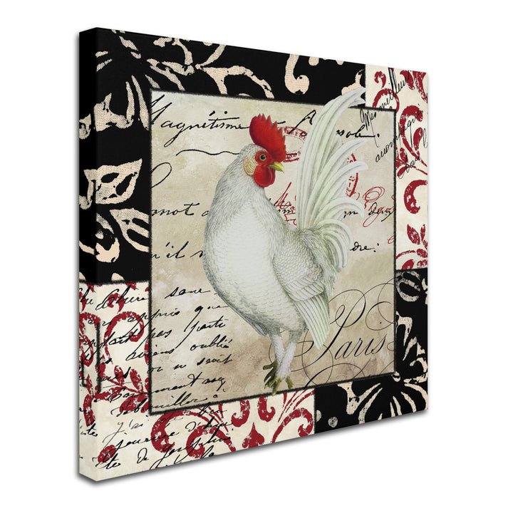 Color Bakery Europa White Rooster Huge Canvas Art 35 x 35 Image 3