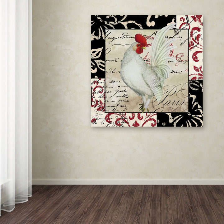 Color Bakery Europa White Rooster Huge Canvas Art 35 x 35 Image 4