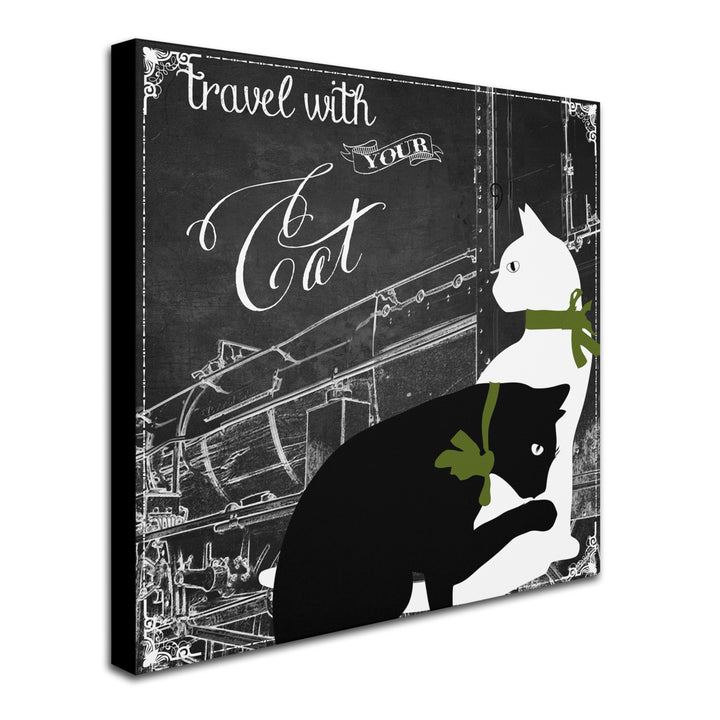 Color Bakery Travel With Your Cat Huge Canvas Art 35 x 35 Image 3