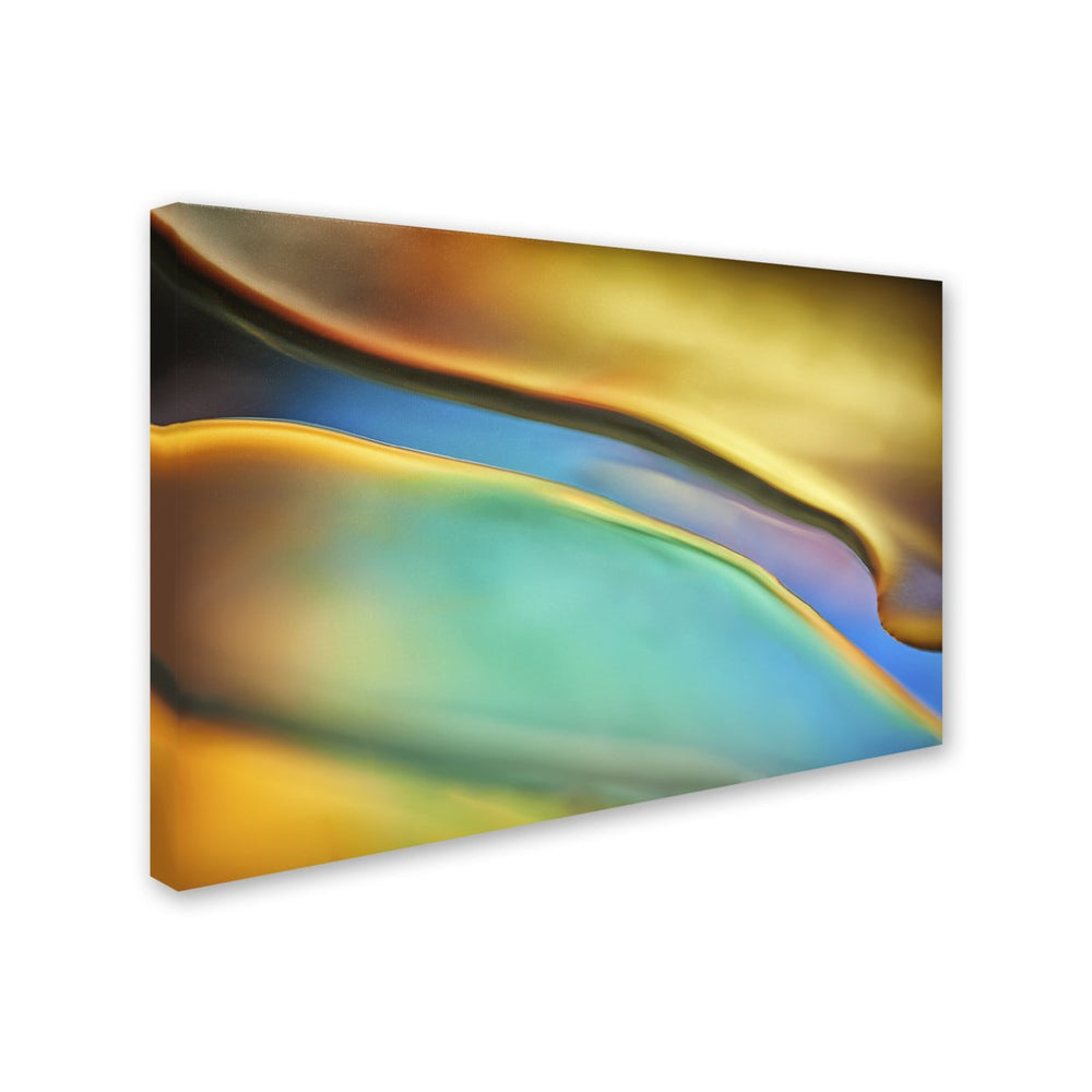 Cora Niele Yellow and Aqua Blue Flow Canvas Art 16 x 24 Image 2