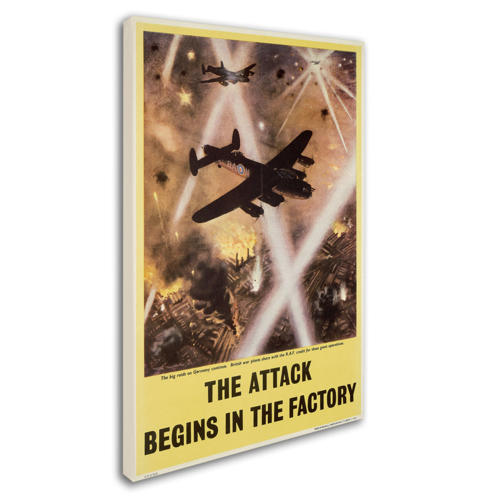 Attack Begins in Factory Propaganda Poster Canvas Art 16 x 24 Image 2